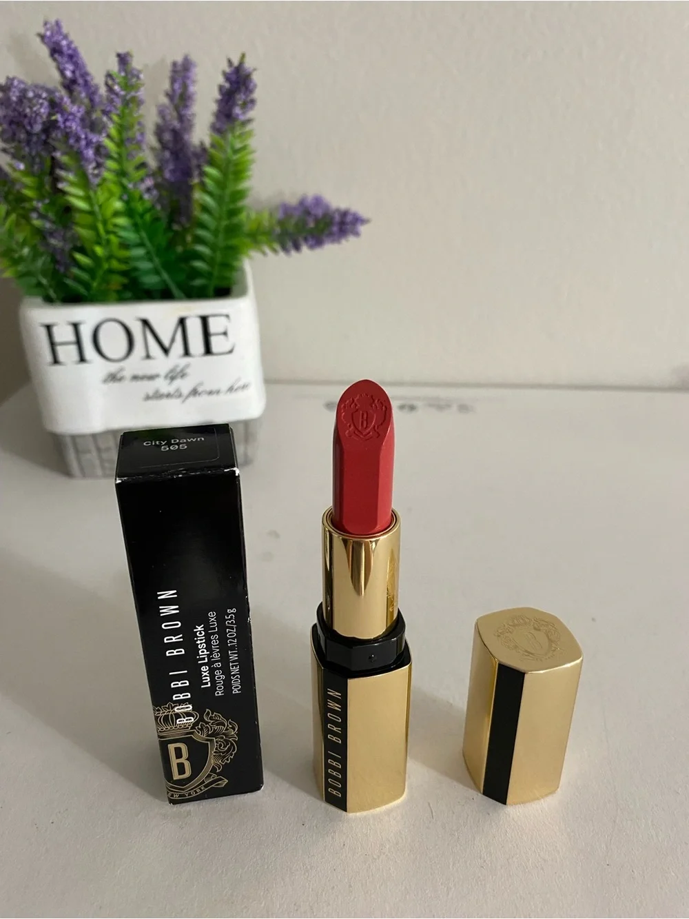 505 City Dawn ~ Bobbi Brown Luxe Lipstick, Full Size, 0.12 OZ, New With Box